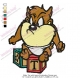 Baby Taz with Legos Embroidery Design